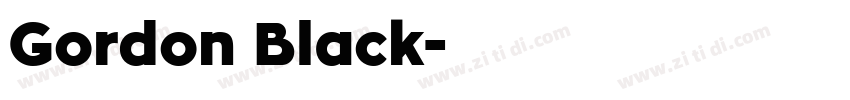 Gordon Black字体转换